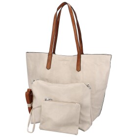 Stylový set dámské kabelky a doplňků 3v1 Robina, béžová