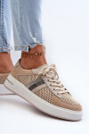 Dámské kožené tenisky D&A LR110 béžové 40