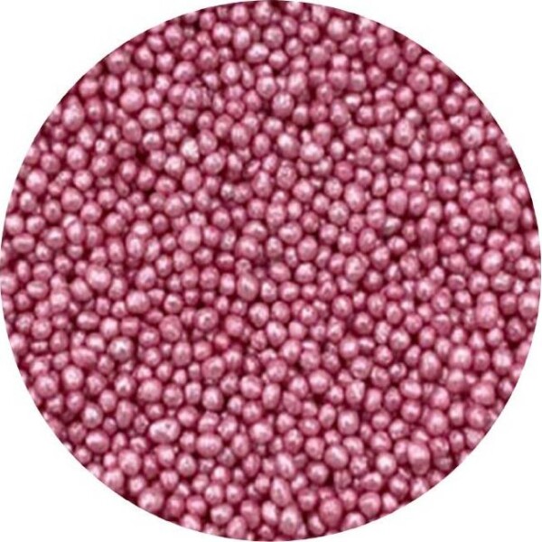 Cukrové perličky růžové metalické 2mm 1kg - I LOVE CAKES