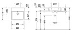 DURAVIT - Vero Air Umyvadlo nábytkové 50x47 cm, s přepadem, bez otvoru pro baterii, WonderGliss, bílá 23505000281