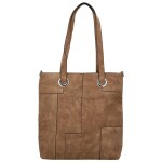 Trendy dámská koženková kabelka na rameno Gladys, hnědá