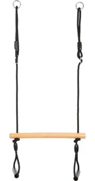 Small foot Trapézová houpačka s gymnastickými kruhy Black Line