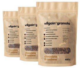 Vilgain Granola – 3× čokoláda a kešu 400 g