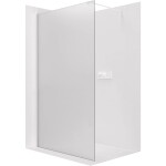CERANO Sprchová zástěna Walk-in Onyx Cube L/P - 8 mm - hranatá vzpěra - bílá matná, mléčné sklo - 30x200 cm