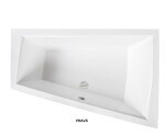 BESCO - Asymetrická vana INTIMA DUO - Nožičky k vaně - S nožičkami, Rozměr vany - 170 × 125 Způsob provedení - Pravé VANINTID17P+OLVPINOZSTELID