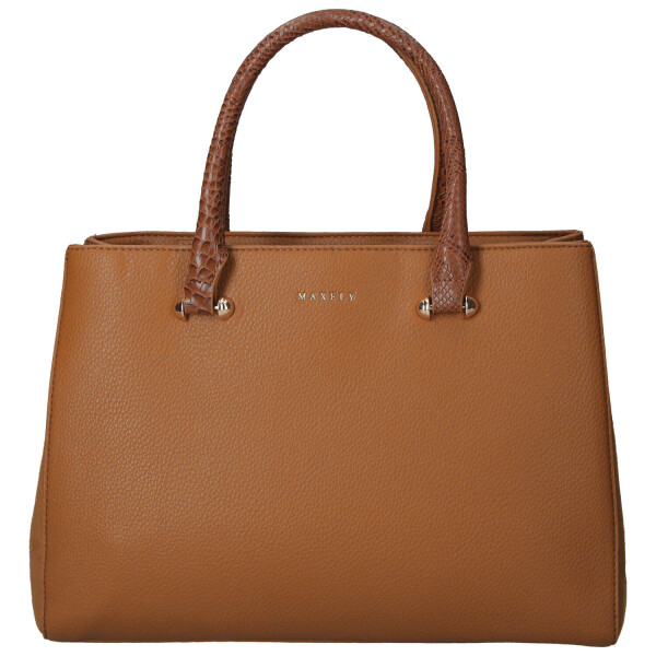 Trendy dámská koženková kabelka do ruky Sonia, hnědá