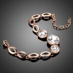 Náramek Swarovski Elements Cipriani, Bílá/čirá 17 cm + 4 cm (prodloužení)