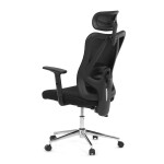 Kancelářská židle, houpací mechanismus, černá síťovina, KA-R216 BK