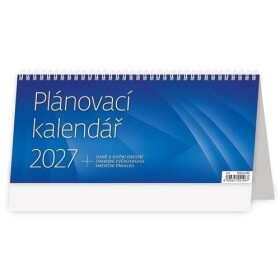 Kalendář stolní 2027 - Plánovací MODRÝ