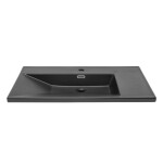 Nábytkové umyvadlo SAT B-Way 81x46 cm černá matná otvor pro baterii uprostřed SATBWA8046BKM SATBWA8046BKM