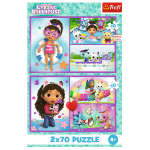 Mamido Puzzle Gábinin kouzelný domek 2x70 dílků Trefl