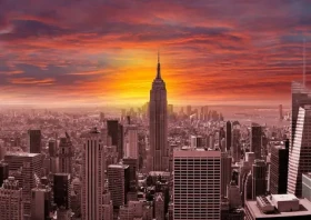 ENJOY Puzzle Západ slunce nad panoramatem New Yorku
