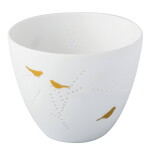 Räder Porcelánový svícen Gold Birds Small, bílá barva, porcelán
