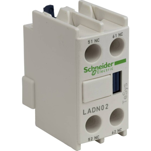 Schneider Electric LADN02 LADN02 pomocný kontakt pro čelní upevnění (d x š x v) 42 x 26 x 48 mm vícebarevná 1 ks
