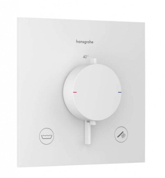 HANSGROHE - Ecostat Comfort E Termostatická baterie pod omítku, pro 2 spotřebiče, matná bílá 33716700