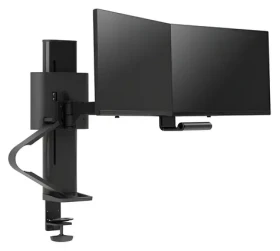 Ergotron Trace černá / Rameno pro 2 monitory / VESA 75x75 a 100x100 / nosnost 9,8 kg / výškově nastavitelné 279 mm (45-631-224)