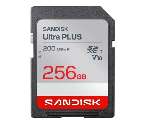 Sandisk Ultra PLUS SDXC karta 256GB UHS-I, V10, U1, C10, (200MB/s) EDF_493801
