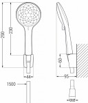 MEXEN/S - Saber R74 Set umyvadlové a vanové baterie s příslušenstvím, chrom 72103R74-00