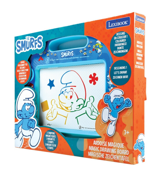 Lexibook vícebarevná kreslící tabulka Šmoulové s razítky - Alltoys Lexibook