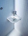 DURAVIT - Starck 3 Umývátko rohové 43x38 cm, s 1 otvorem pro baterii, s WonderGliss, bílá 07524400001