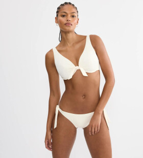 SUMMER DUNE - Bikinový top s kosticemi a centrálním uzlem Triumph BEIGE 44C