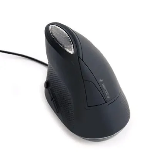 Gembird MUS-ERGO-03 / ergonomická myš / 3200 DPI / USB / 6 tlačítek / černá (MUS-ERGO-03)