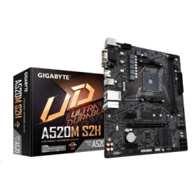 GIGABYTE MB Sc AM4 A520M S2H, AMD A520, 2xDDR4, 1xHDMI, 1xDVI, 1xVGA, mATX EDF_524110