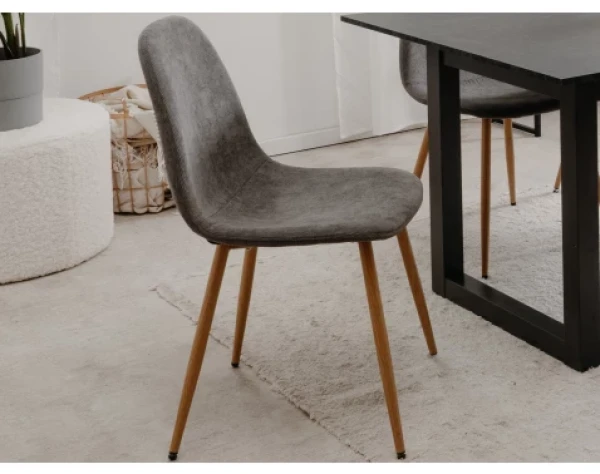 Jídelní židle Alisa, šedá strukturovaná látka