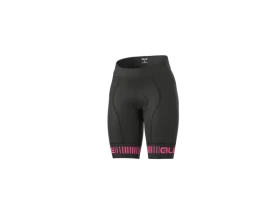 Ale Cycling letní cyklistické kalhoty Graphic Strada dámské černé/růžové - Alé Graphics PRR Strada dámské kraťasy Black/Fluo Pink vel. M
