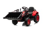 Mamido Dětský elektrický traktor s radlicí a přívěsem červený