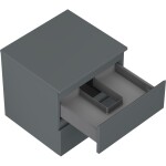 MEXEN/S - Orio koupelnová skříňka pod umyvadlo 50 cm s deskou, 2 zásuvky, grafit mat 91A10-05047-2-BFFC66