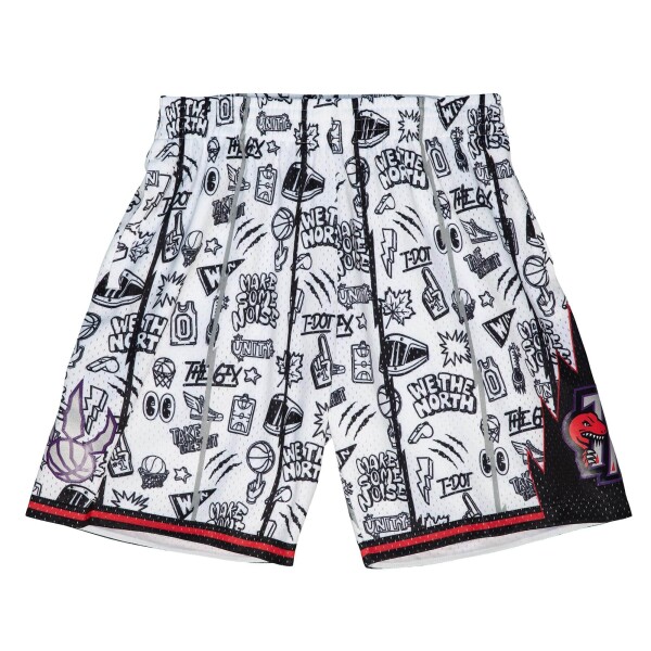 Mitchell & Ness Pánské kraťasy Toronto Raptors NBA Doodle Swingman Shorts Velikost: 2XL