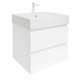 Koupelnová skříňka s umyvadlem SAT B-Way 59x50x45 cm bílá lesklá BWAY260WU2BBI BWAY260WU2BBI