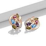 Náušnice Swarovski Elements Kirsty, Barevná/více barev