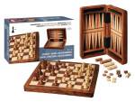 Šachy, Dáma, Backgammon 3v1 30 cm