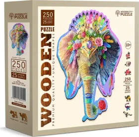 WOODEN CITY Dřevěné puzzle Elegantní slon