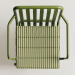 HAY Sedák Terrazza Olive bold stripe 40 × 40 cm, zelená barva, textil