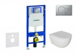 GEBERIT - Duofix Set předstěnové instalace, klozetu Oudee a sedátka softclose, tlačítko Sigma01, lakovaný matný chrom SANI11CA1123