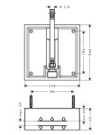 AXOR - Montážní tělesa Základní těleso pro horní sprchu Citterio C, 270x270 mm 26039180
