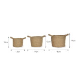 Garden Trading Jutový obal na květiny – set 3 ks, přírodní barva, textil