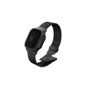 UNIQ DANTE PRO řemínek pro Apple Watch 49 46 45 44 mm - GRAPHITE BLACK (černá) (8886463692257)