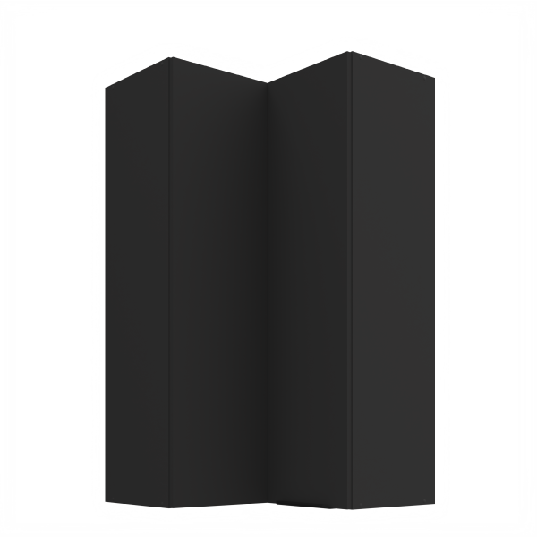 Horní rohová skříňka Aria 60x60 GN-108 2F (90°) Barva korpusu: Černá, Barva dvířek: BL - Black AFM