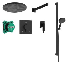 HANSGROHE - Raindance Alive S Sprchový set s termostatem pod omítku, s tělesem, průměr 30 cm, 3 proudy, matná černá 24622670
