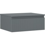 MEXEN/S - Rivel koupelnová skříňka pod umyvadlo 60 cm s deskou, 1 šuplík, reliéf , grafit mat 91A20-06023-1-BFC66