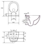 CERSANIT/S - CERSANIT POD. SYSTÉM AQUA 52 PNEU S QF + TLAČÍTKO SQUARE CHROM + WC CERSANIT ZEN CLEANON + SEDÁTKO S97-062 SQCR HA1