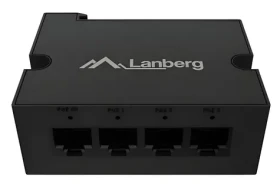Lanberg DIN-GE4-BT-90W / PoE extender / DIN Rail / 4× 1Gbps / IEEE 802.3bt / 90W (DIN-GE4-BT-90W)