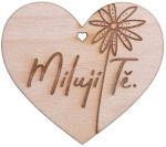 Dřevěné srdíčko "Miluji tě" - Sri Chinmoy