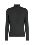 Pánská merino mikina ICEBREAKER Mens 200 Realfleece Descender LS Half Zip, Jet Heather/Black/Cb velikost: L