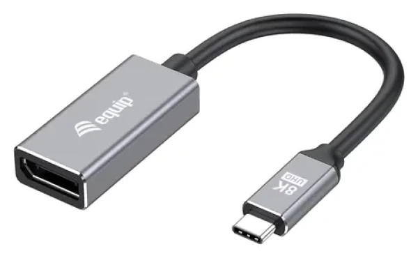 Equip USB-C - DisplayPort 1.4 / Adaptér / 8K/30Hz / 0,15 m / černá, šedá (133493)