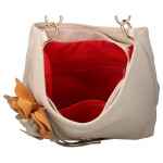 Elegantní dámská koženková kabelka na rameno LB Susan, béžová